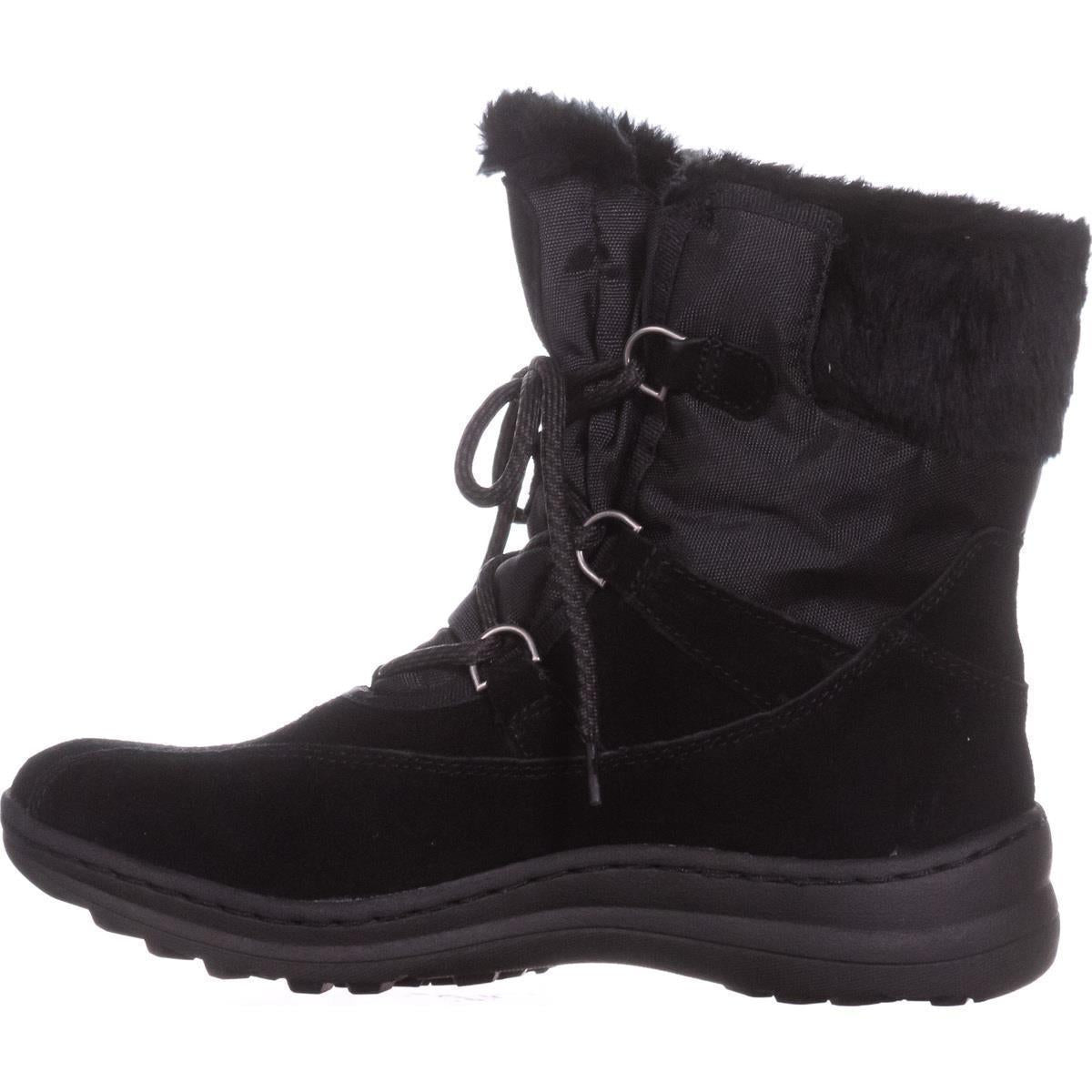 Botas de inverno femininas Baretraps Aero Suede até o tornozelo, pretas, tamanho 5 M