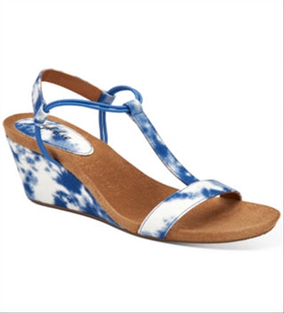 Sandálias Mulan Wedge Femininas Style &amp; Co Azul Tamanho 8,5M
