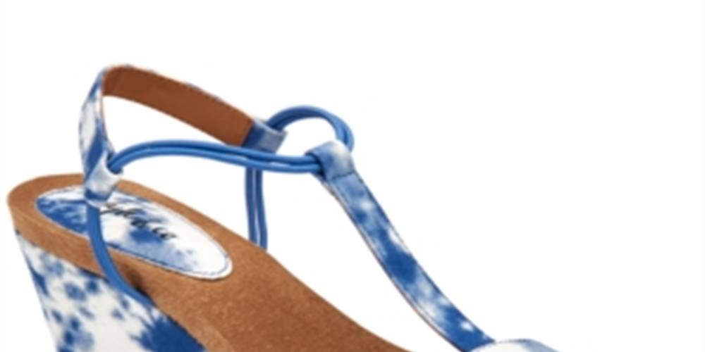 Sandálias Mulan Wedge Femininas Style &amp; Co Azul Tamanho 8,5M