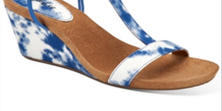 Sandálias Mulan Wedge Femininas Style &amp; Co Azul Tamanho 8,5M