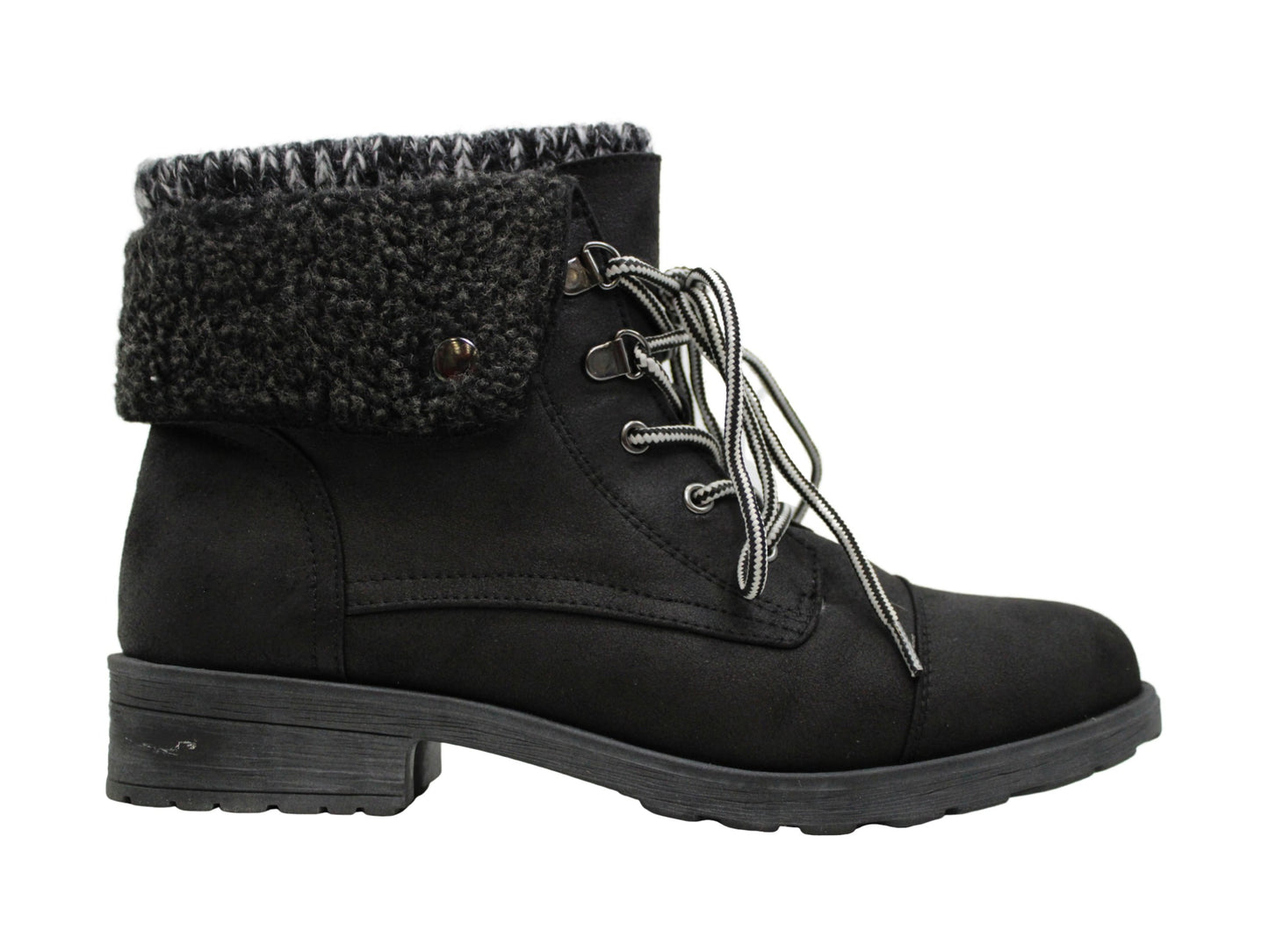 Botas femininas White Mountain Sandro de couro com bico fechado, tamanho 5,5 M, cinza