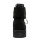 Botas femininas White Mountain Sandro de couro com bico fechado, tamanho 5,5 M, cinza