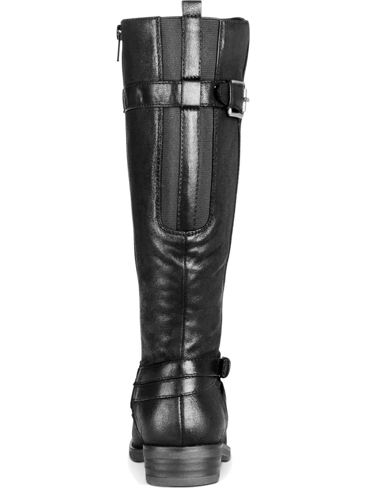 Botas de montaria Baretraps Alysha de couro sintético, femininas, largas, pretas, tamanho 7