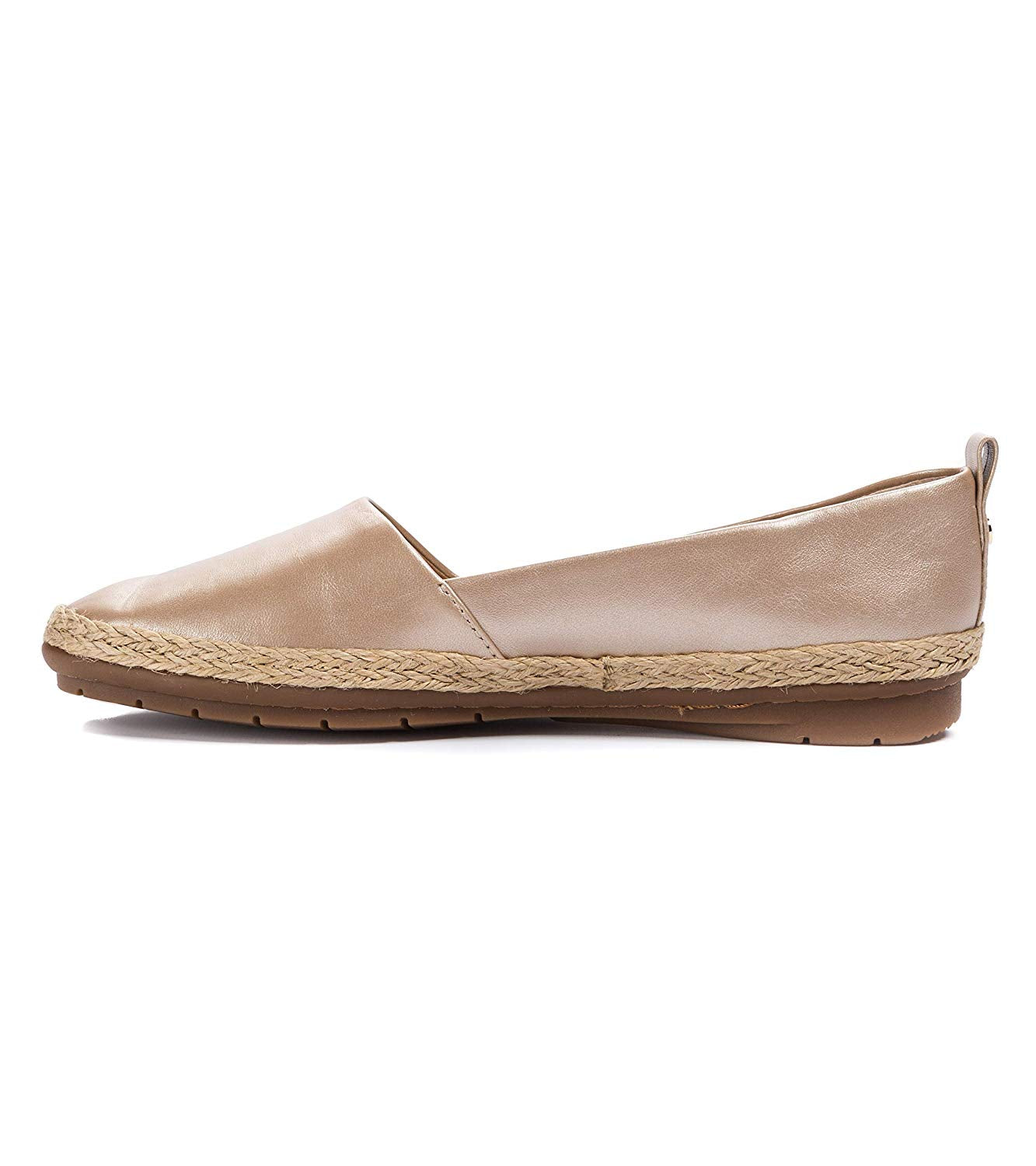 Lucca Lane Naomi Leather Sandálias Femininas Casuais com Biqueira Fechada e Slide, Douradas, Tamanho 9 M