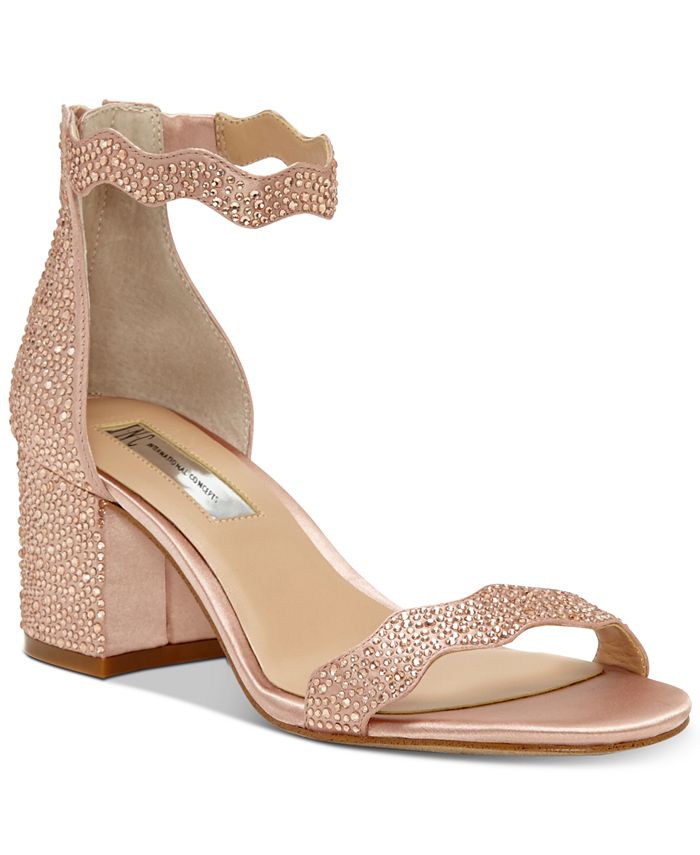INC International Concepts Hadwin2 Tecido Aberto Toe Feminino Ocasião Especial Blush Tamanho 9