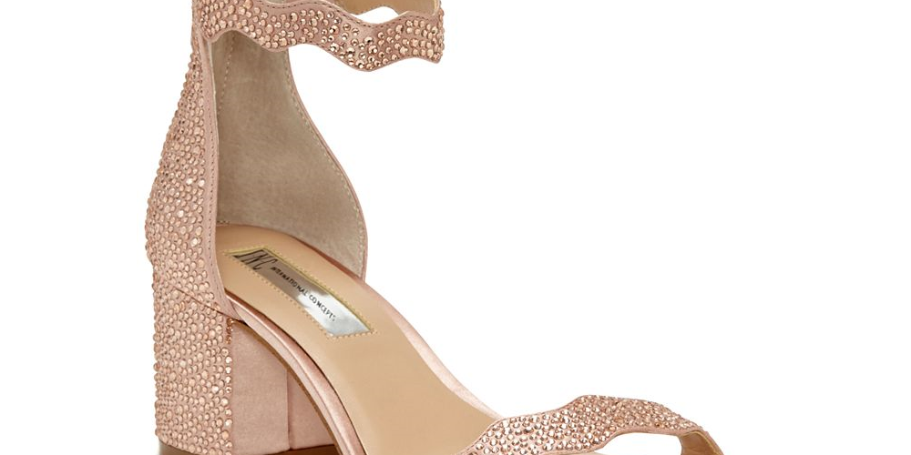 INC International Concepts Hadwin2 Tecido Aberto Toe Feminino Ocasião Especial Blush Tamanho 9