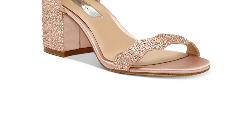 INC International Concepts Hadwin2 Tecido Aberto Toe Feminino Ocasião Especial Blush Tamanho 9