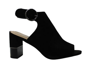 Alfani Floriss Camurça Peep Toe Sandálias Casuais com Tira no Tornozelo Pretas Tamanho 9,5