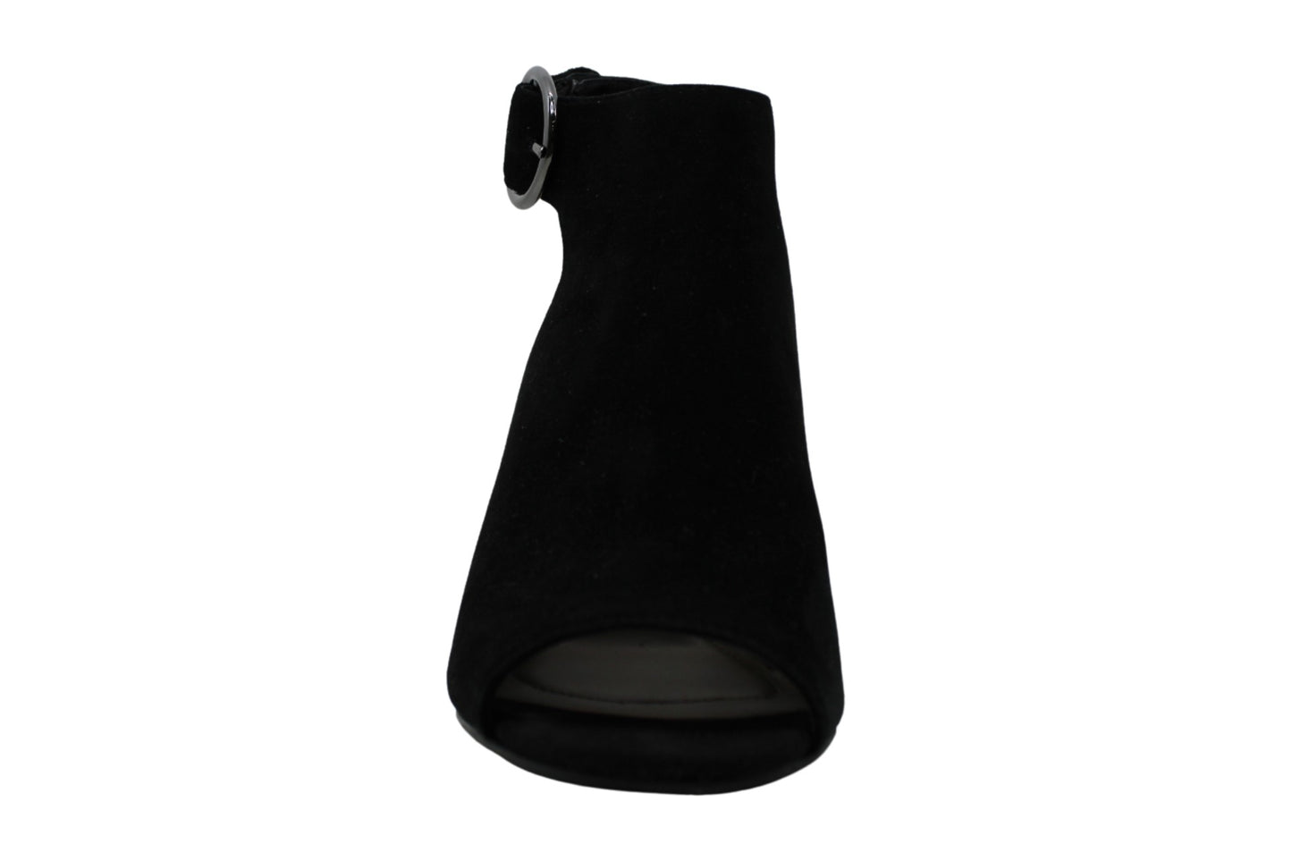 Alfani Floriss Camurça Peep Toe Sandálias Casuais com Tira no Tornozelo Pretas Tamanho 9,5