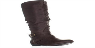 White Mountain Women's Fairfield Almond Toe Knee High Shoes Brown Size 7.5 M