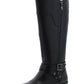 Botas femininas Haydin Leather bico redondo até o joelho, tamanho 8,5 M, G by Guess