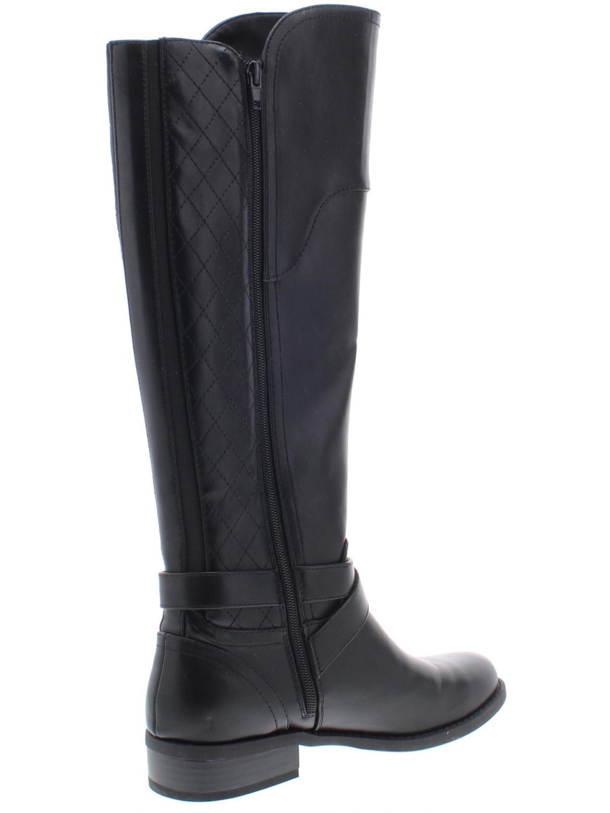 Botas femininas Haydin Leather bico redondo até o joelho, tamanho 8,5 M, G by Guess