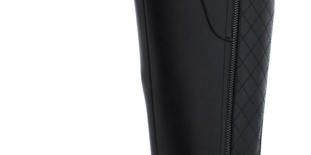 Botas femininas Haydin Leather bico redondo até o joelho, tamanho 8,5 M, G by Guess