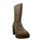 Botas femininas Madden Girl Kaylla com bico fechado falso e cano médio, marrom, tamanho 8,5 M