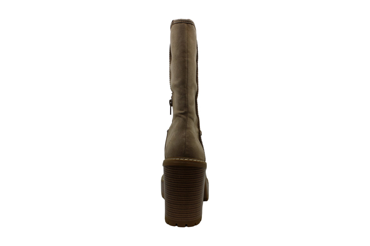 Botas femininas Madden Girl Kaylla com bico fechado falso e cano médio, marrom, tamanho 8,5 M