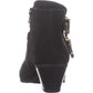 INC International Concepts Botas femininas com salto bloco Iliana, bico amendoado, com fivela confortável e tachas, tamanho 6,5 M