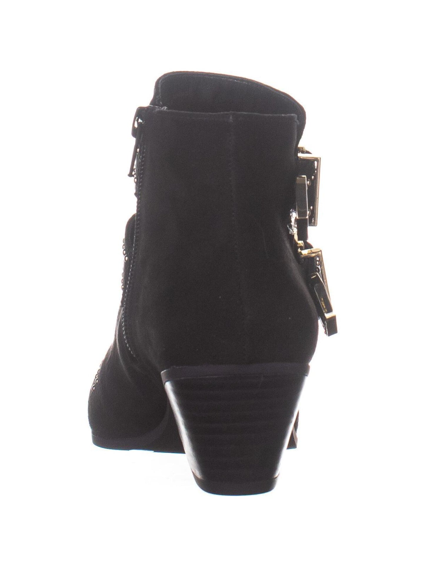 INC International Concepts Botas femininas com salto bloco Iliana, bico amendoado, com fivela confortável e tachas, tamanho 6,5 M