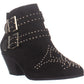 INC International Concepts Botas femininas com salto bloco Iliana, bico amendoado, com fivela confortável e tachas, tamanho 6,5 M
