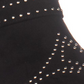 INC International Concepts Botas femininas com salto bloco Iliana, bico amendoado, com fivela confortável e tachas, tamanho 6,5 M
