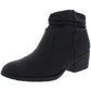 Botas femininas White Mountain Uptown de couro sintético perfuradas até o tornozelo, pretas, tamanho 5 M