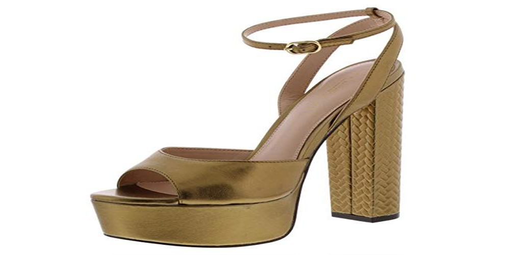 Zoe by Rachel Zoe Feminino ZF18F05002 Couro Peep Toe Casual Amarelo Tamanho 6.0