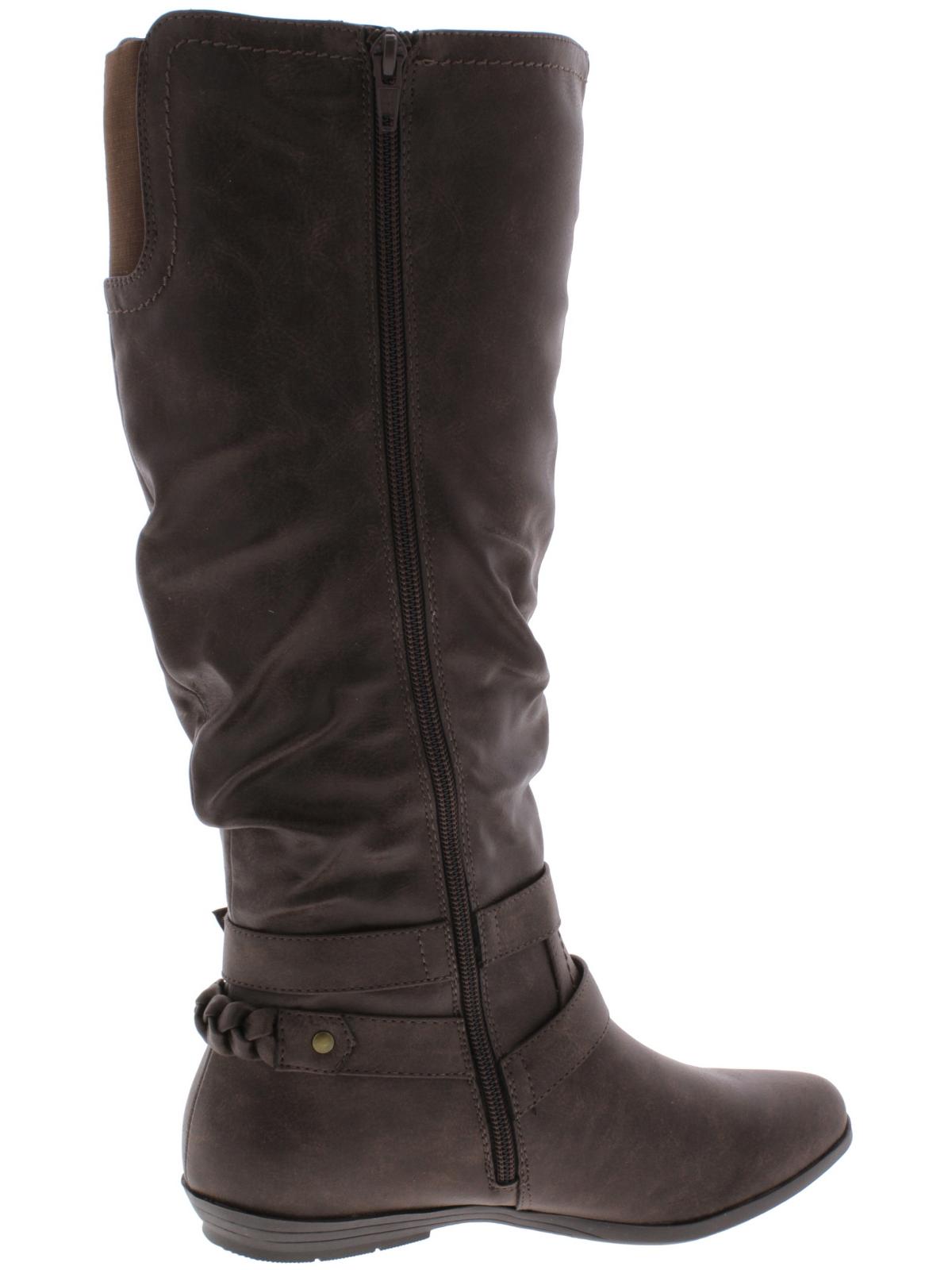 Botas de montaria femininas Cliffs by White Mountain Fairfield Buckle, marrom, tamanho 8