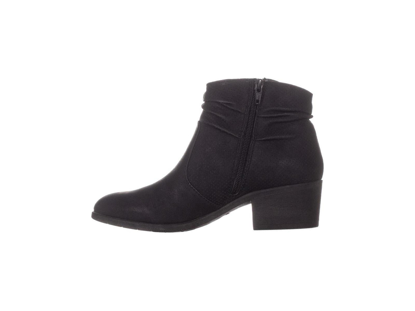 Botas de cano curto femininas White Mountain Uptown Block Heel, pretas, tamanho 9