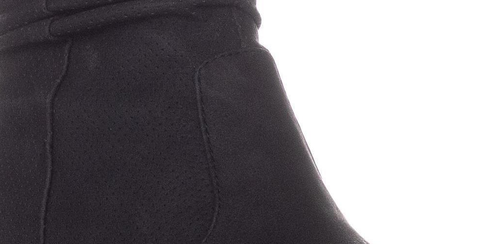 Botas de cano curto femininas White Mountain Uptown Block Heel, pretas, tamanho 9