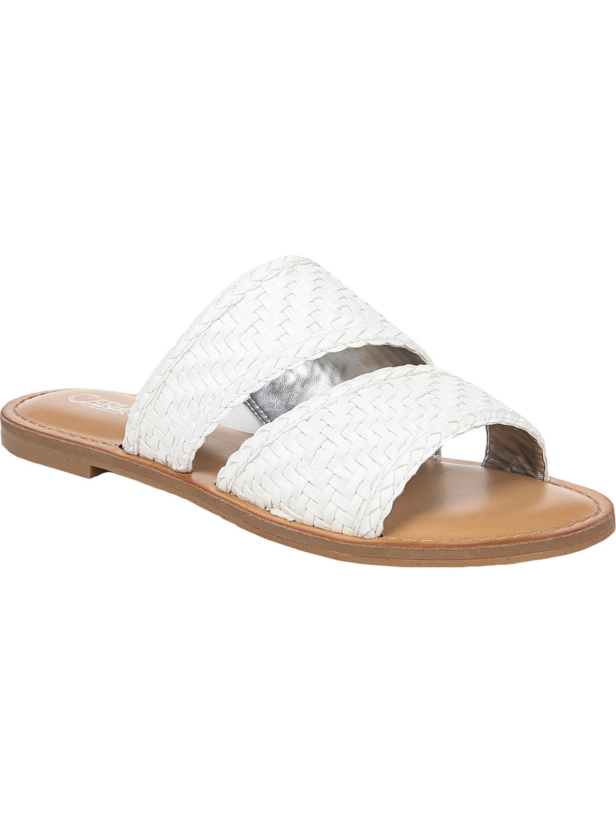 Carlos By Carlos Santana Holly Microsuede Woven Flats Feminino Branco Tamanho 7,5 M