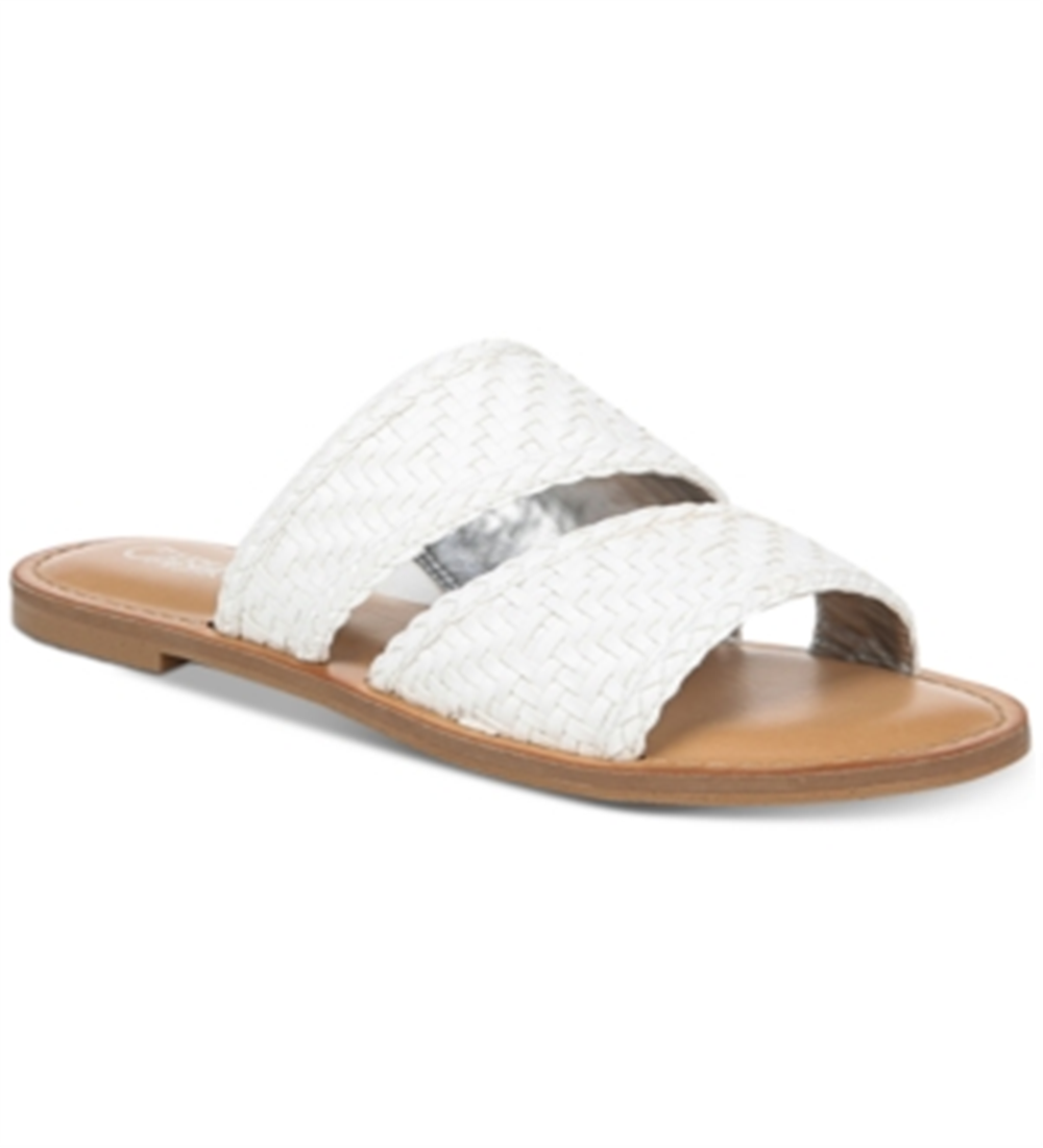 Carlos By Carlos Santana Holly Microsuede Woven Flats Feminino Branco Tamanho 7,5 M