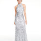 Vestido de festa longo estilo sereia com lantejoulas e alças finas B Darlin feminino, tamanho 5\6