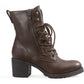 Botas femininas American Rag com salto bloco e bico amendoado, marrom, tamanho 7 M
