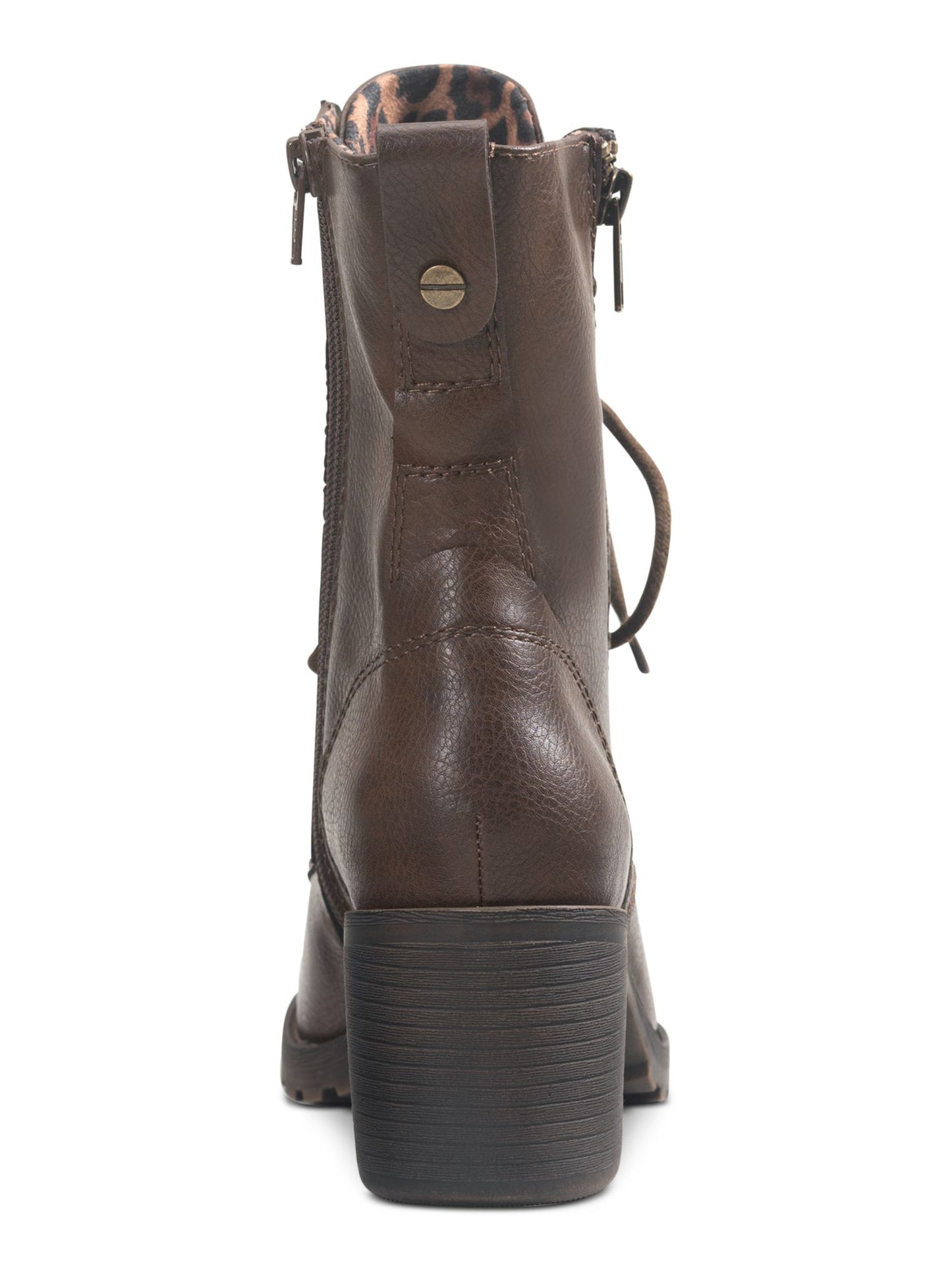 Botas femininas American Rag com salto bloco e bico amendoado, marrom, tamanho 7 M