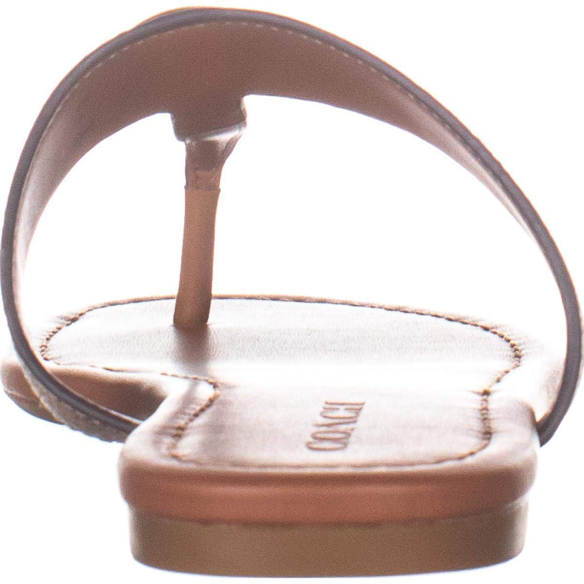 Coach Jessie Leather Aberto Toe Casual Marrom Tamanho 7 B Feminino