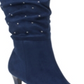 Botas Rialto Canoe Stud Trim Pregas Femininas Azuis Tamanho 9 M