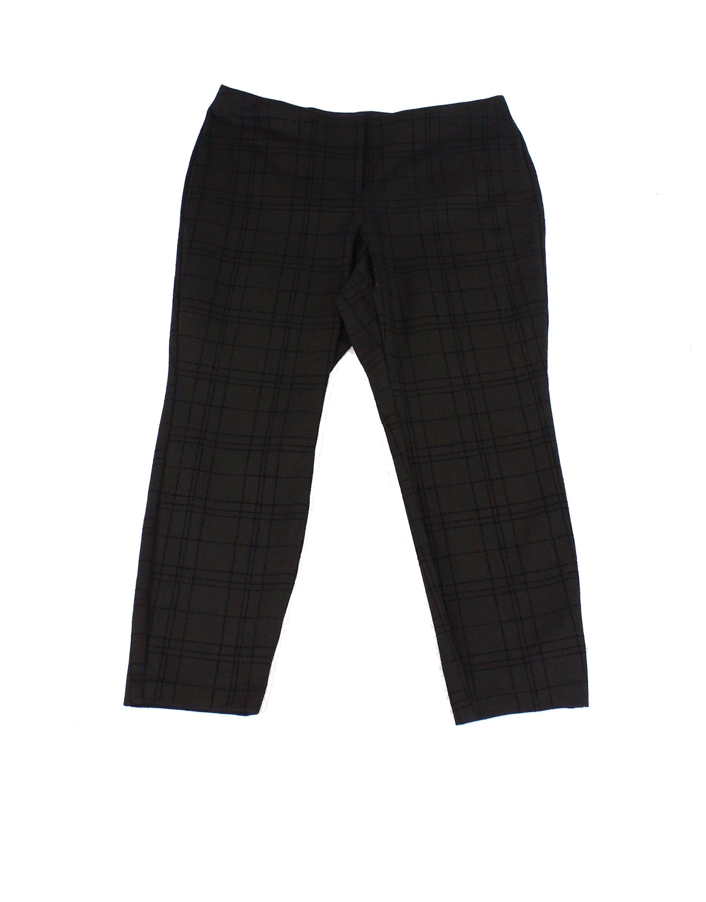 Calça skinny estampada Hollywood Plus da Alfani para mulheres, preta, tamanho 20W