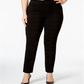 Calça skinny estampada Hollywood Plus da Alfani para mulheres, preta, tamanho 20W