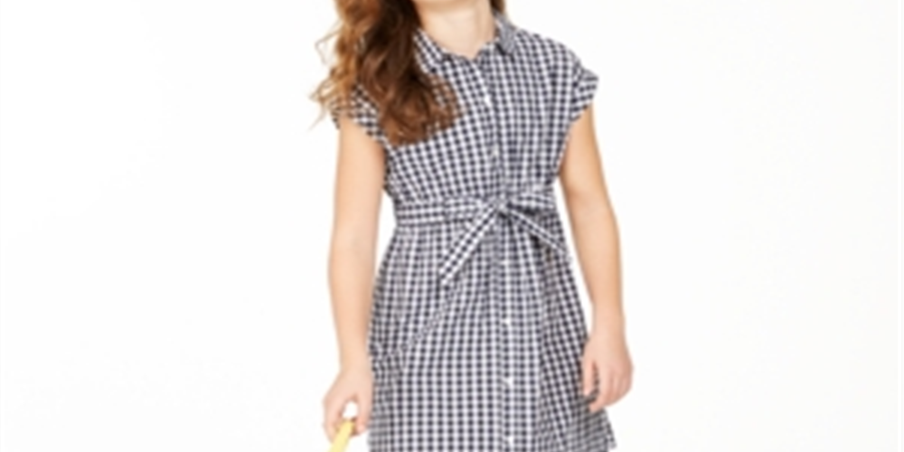 Vestido xadrez Charter Club Big Girl's Mommy &amp; Me, branco, tamanho pequeno