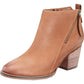 Botas femininas Aqua College estilo ocidental marrom, acolchoadas, à prova d'água, com zíper, bico amendoado, salto alto, com zíper, em couro, 8 m
