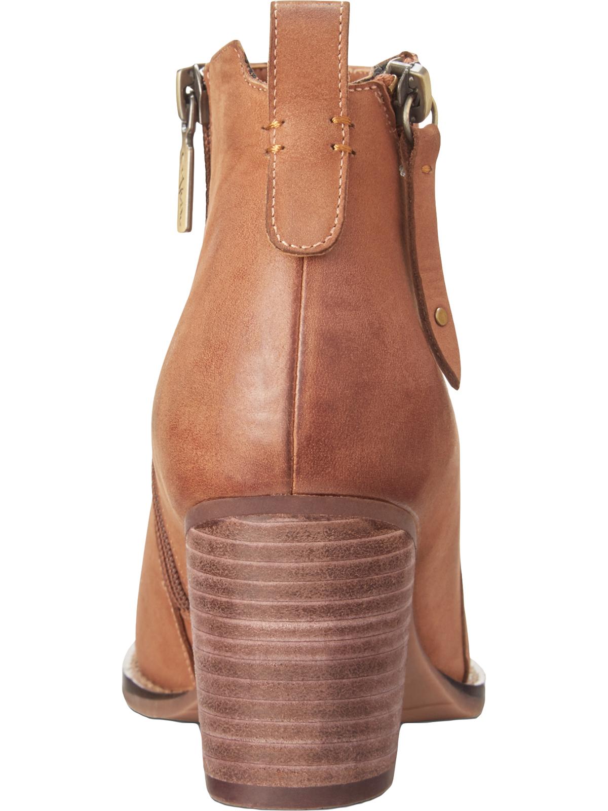 Botas femininas Aqua College estilo ocidental marrom, acolchoadas, à prova d'água, com zíper, bico amendoado, salto alto, com zíper, em couro, 8 m
