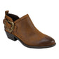 Botas femininas White Mountain Davenport de tecido bico fino, tamanho 6 M, marrom