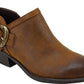 Botas femininas White Mountain Davenport de tecido bico fino, tamanho 6 M, marrom