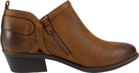 Botas femininas White Mountain Davenport de tecido bico fino, tamanho 6 M, marrom
