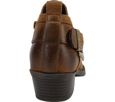 Botas femininas White Mountain Davenport de tecido bico fino, tamanho 6 M, marrom