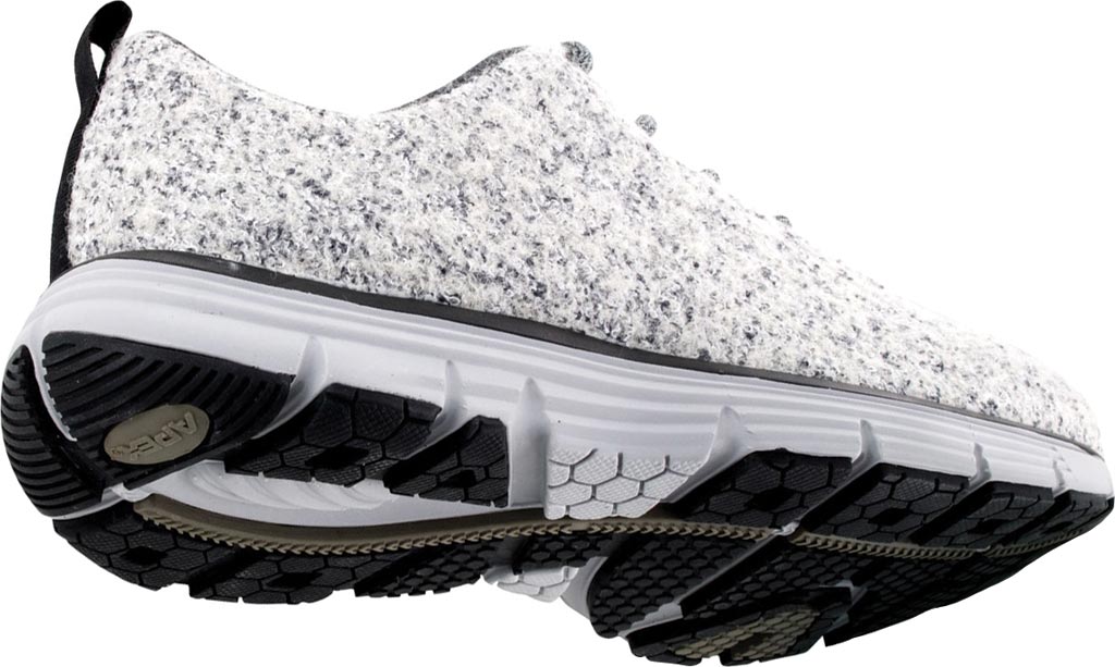 Tênis casual feminino Apex em malha de lã natural, cinza, tamanho 6,5W