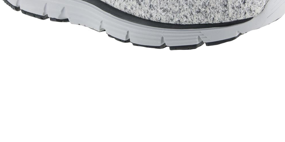 Tênis casual feminino Apex em malha de lã natural, cinza, tamanho 6,5W
