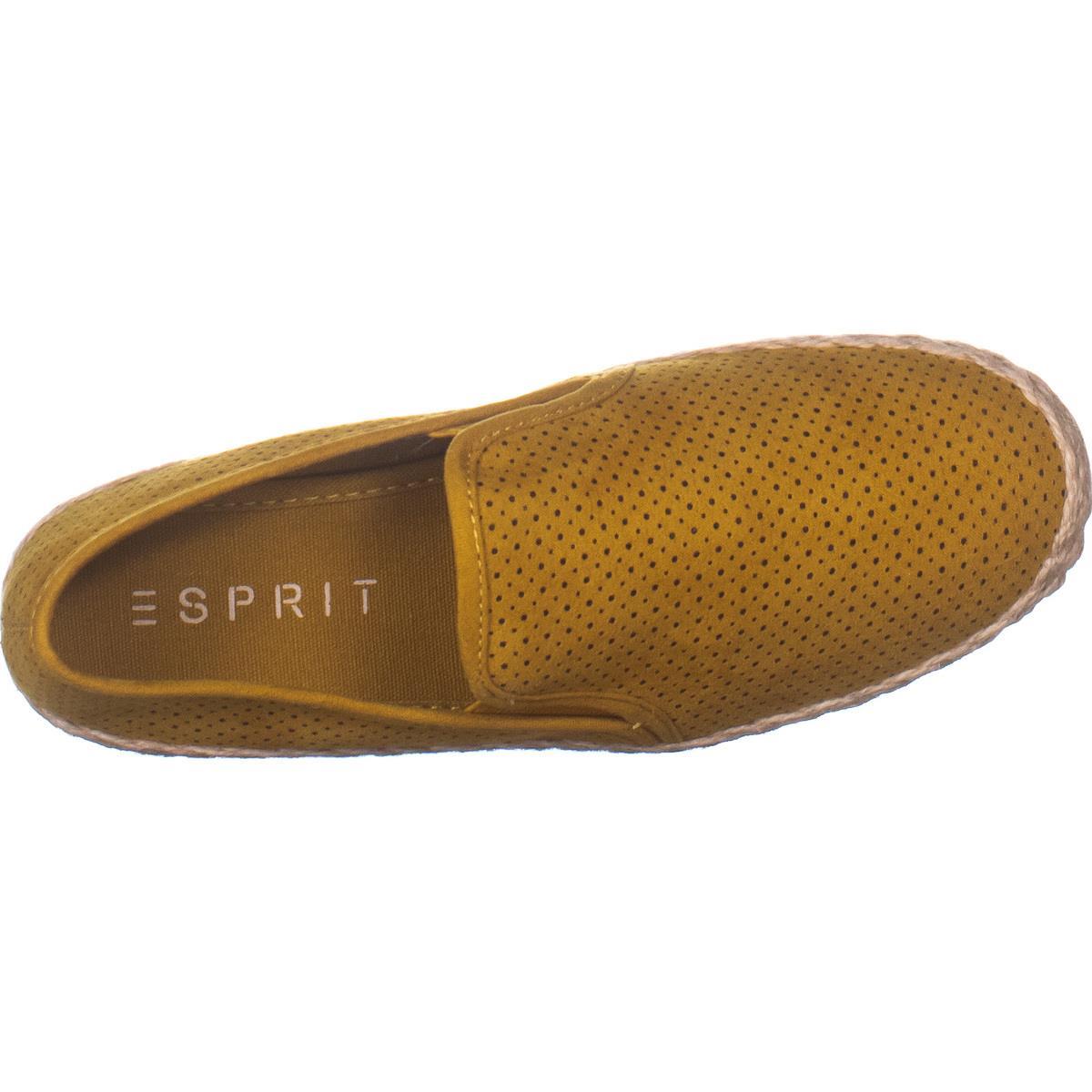 Alpargatas rasteiras ESPRIT Erin Slip-on femininas, amarelas, tamanho 6 M