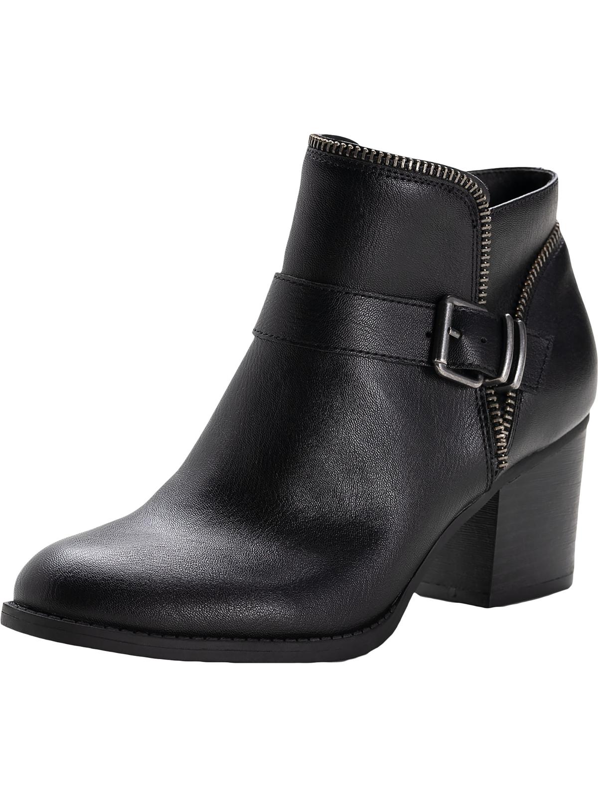 Botas femininas American Rag Milly Almond Toe na altura do tornozelo, pretas, tamanho 8,5 M