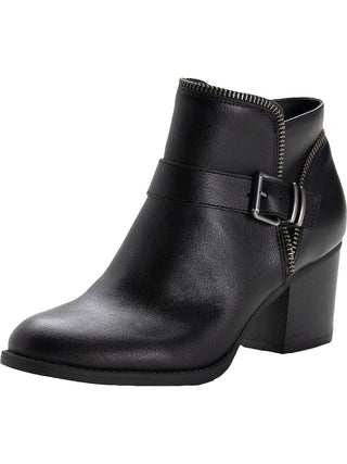 Botas femininas American Rag Milly Almond Toe na altura do tornozelo, pretas, tamanho 8,5 M