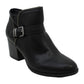 Botas femininas American Rag Milly Almond Toe na altura do tornozelo, pretas, tamanho 8,5 M